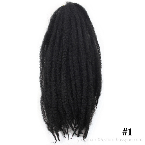 Afro Kinky Marley Braids Hair 18inch Soft Jumbo Crochet Braids Hair Extensions Synthetic Red Long Ombre Marley Twist Hair